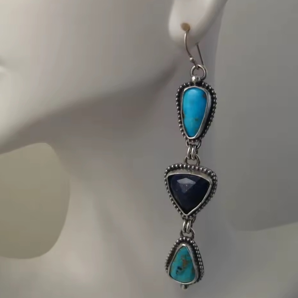 Natural Stones Drop Earrings - Picture 3 of 5